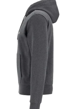 Lacoste heren hoodie sweatshirt, antraciet grijs