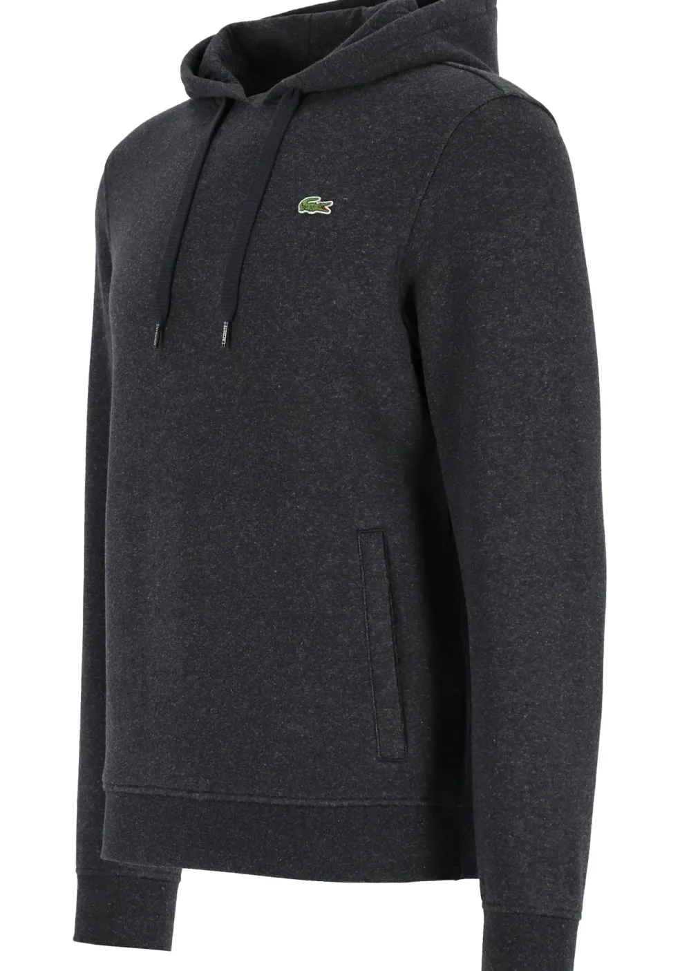 Lacoste heren hoodie sweatshirt, antraciet grijs melange