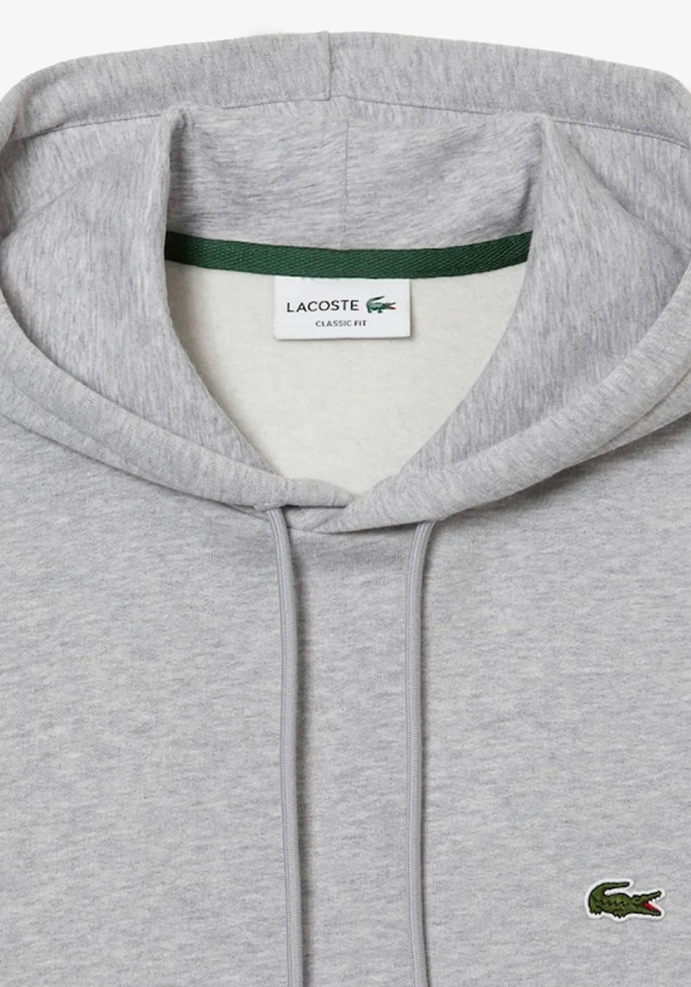 Lacoste heren hoodie sweatshirt, lichtgrijs melange