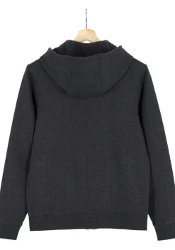 Lacoste heren hoodie sweatvest, met rits, antraciet grijs