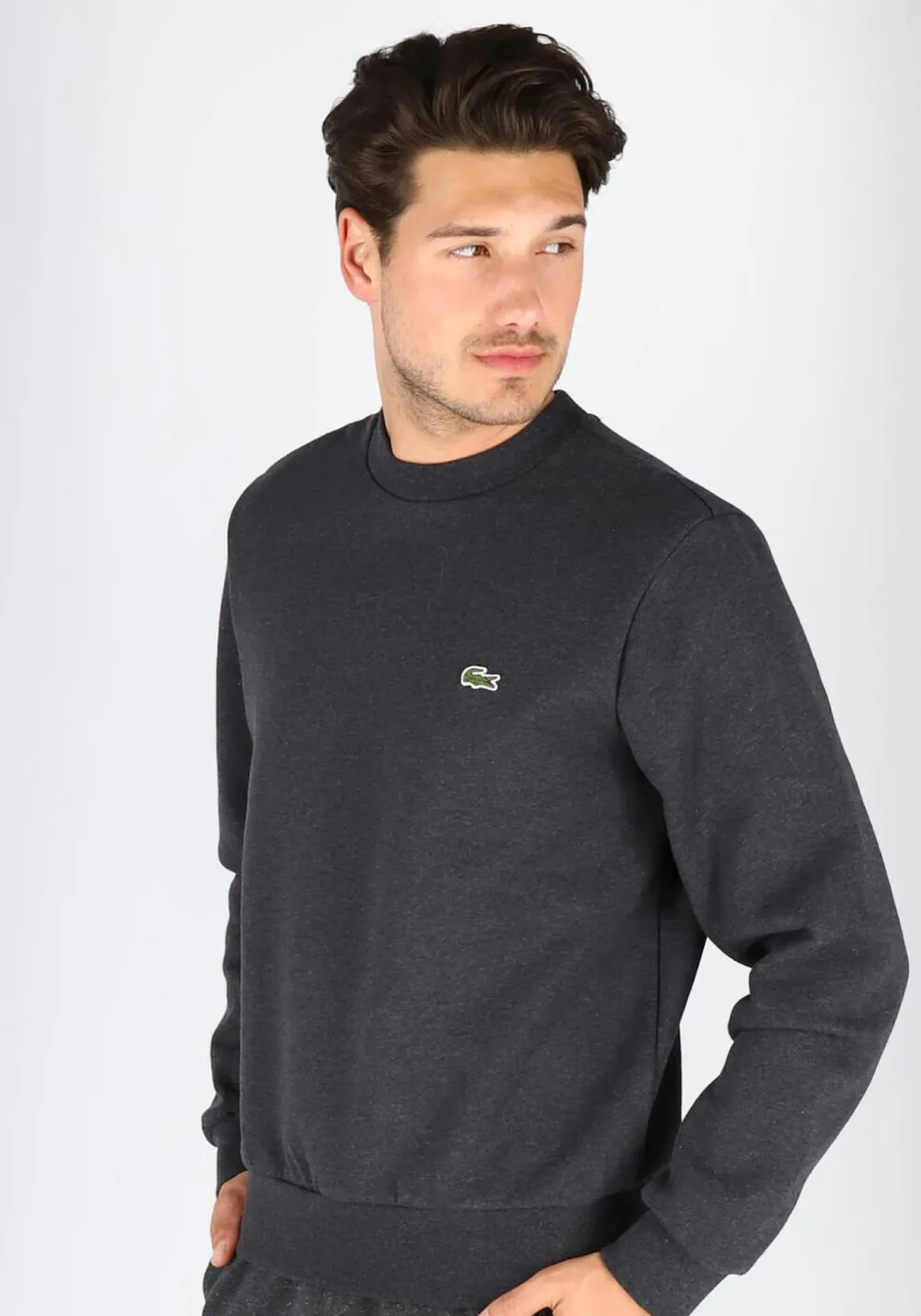 Lacoste heren sweatshirt, antraciet grijs
