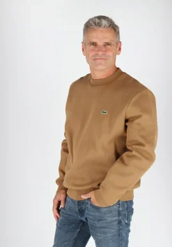 Lacoste heren sweatshirt, lichtbruin, Cookie
