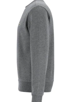 Lacoste heren sweatshirt, zwart met wit melange, Eclipse Jaspe