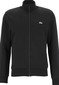 Lacoste heren sweatvest, met rits, zwart