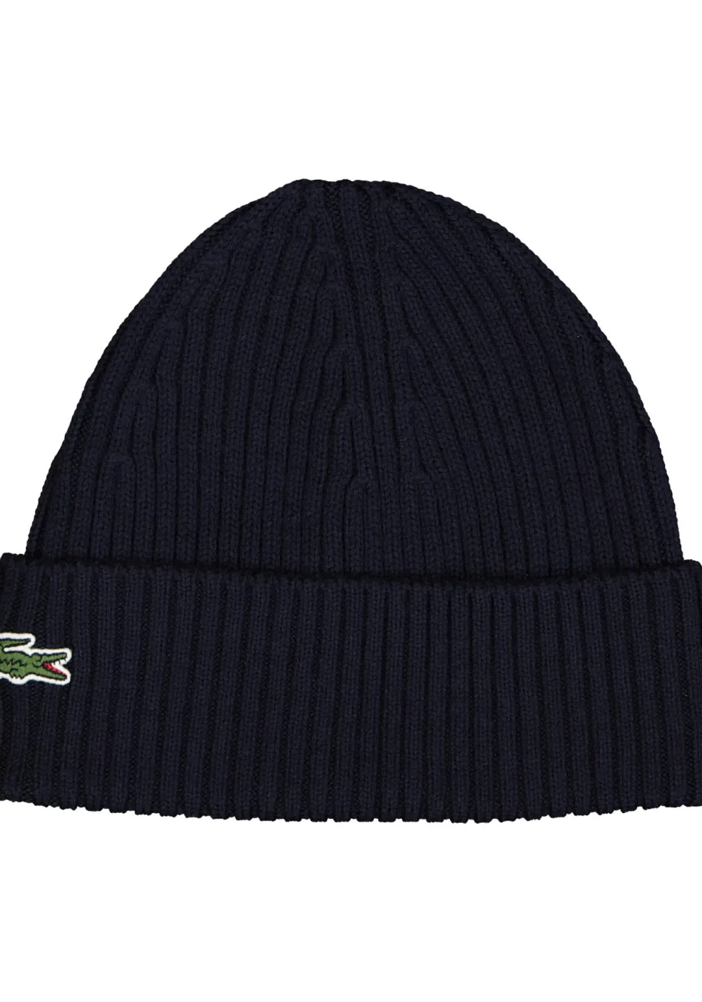 Lacoste muts wol, unisex gebreide muts, navy blauw
