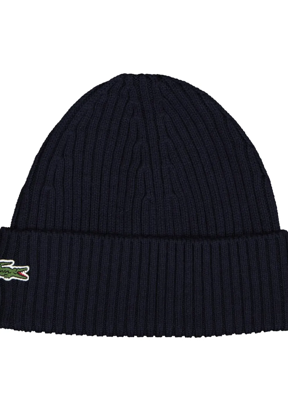 Lacoste muts wol, unisex gebreide muts, navy blauw
