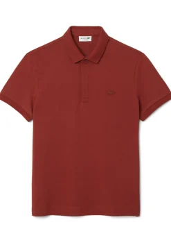 Lacoste Paris Stretch Pique Polo Regular Fit, roodbruin