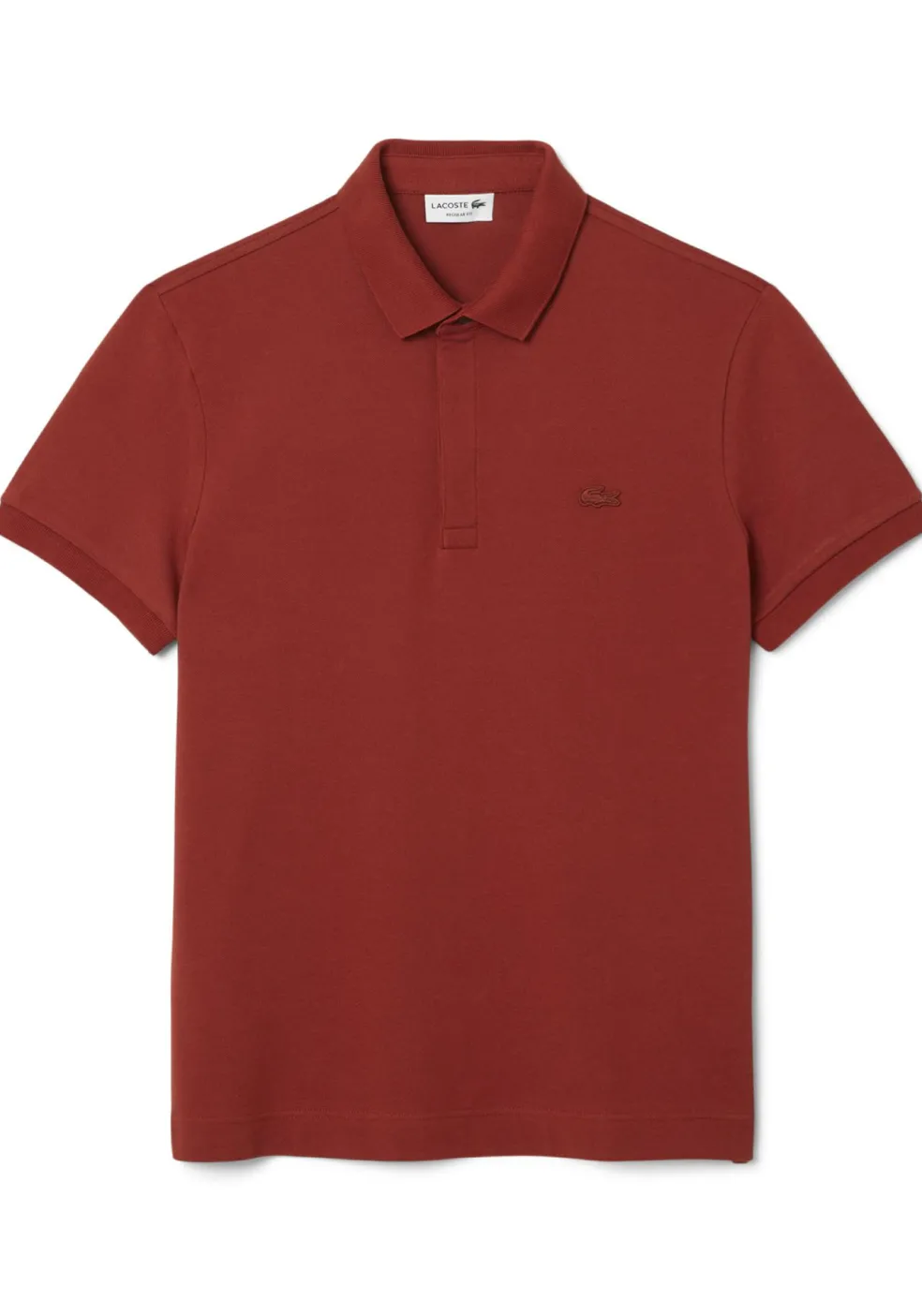 Lacoste Paris Stretch Pique Polo Regular Fit, roodbruin