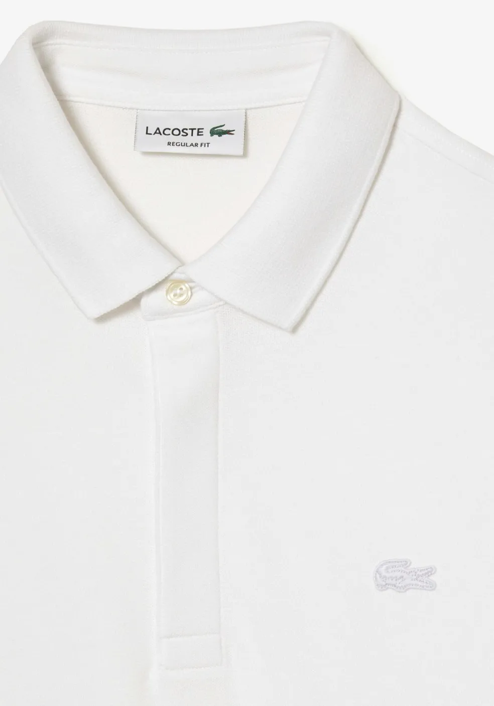 Lacoste Paris Stretch Pique Polo Regular Fit, wit