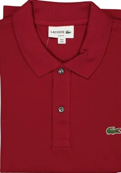 Lacoste Slim Fit polo, bordeaux rood