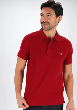 Lacoste Slim Fit polo, bordeaux rood