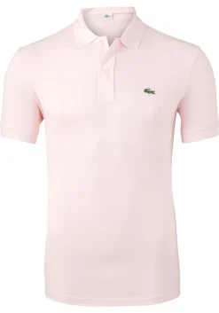 Lacoste Slim Fit polo, flamingo roze