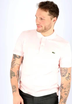 Lacoste Slim Fit polo, flamingo roze