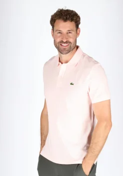 Lacoste Slim Fit polo, flamingo roze