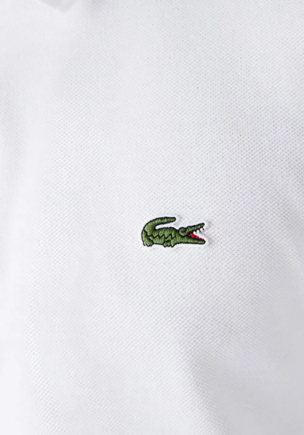 Lacoste Slim Fit polo lange mouw, wit