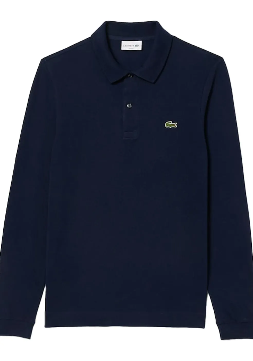 Lacoste Slim Fit polo lange mouw, navy blauw