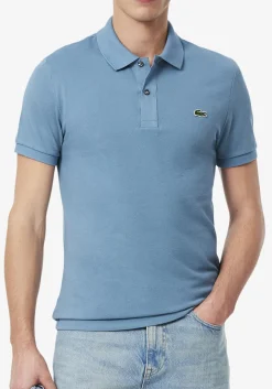 Lacoste Slim Fit polo, leisteen blauw grijs