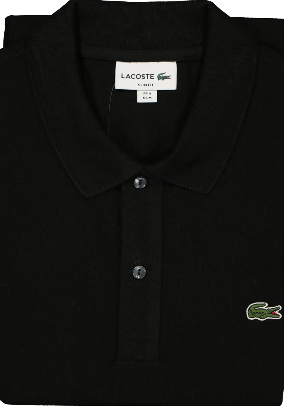Lacoste Slim Fit polo, zwart