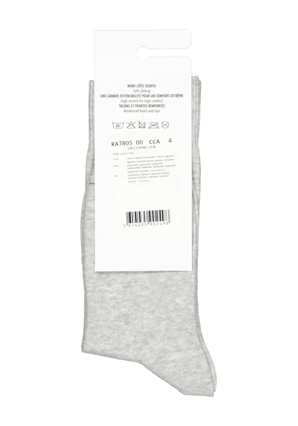 Lacoste sokken (1-pack), grijs melange