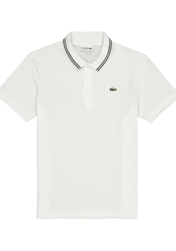 Lacoste Sport polo Regular Fit, super light knit, wit met zwart