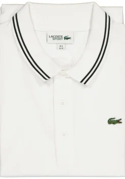 Lacoste Sport polo Regular Fit, super light knit, wit met zwart