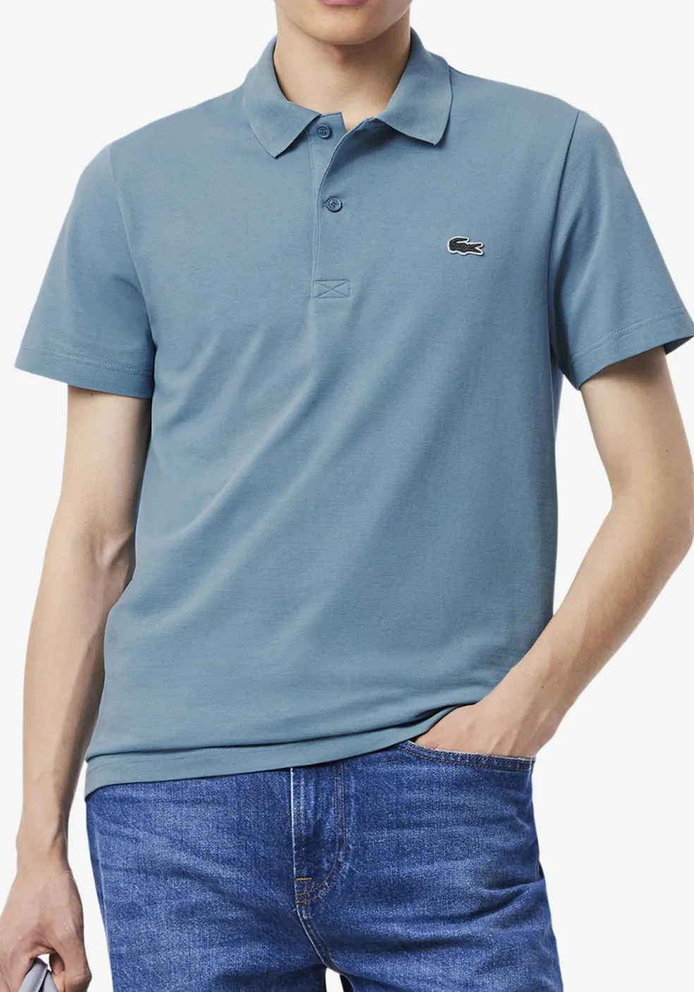 Lacoste Sport Polo Regular Fit stretch, leisteen blauw grijs
