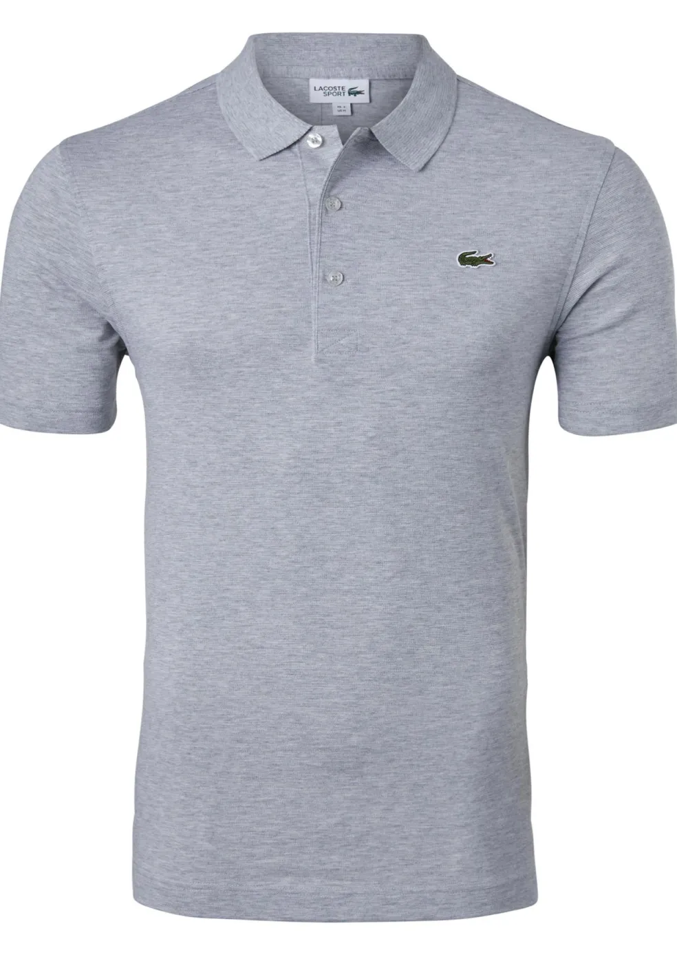 Lacoste Sport polo regular fit stretch, zilvergrijs melange