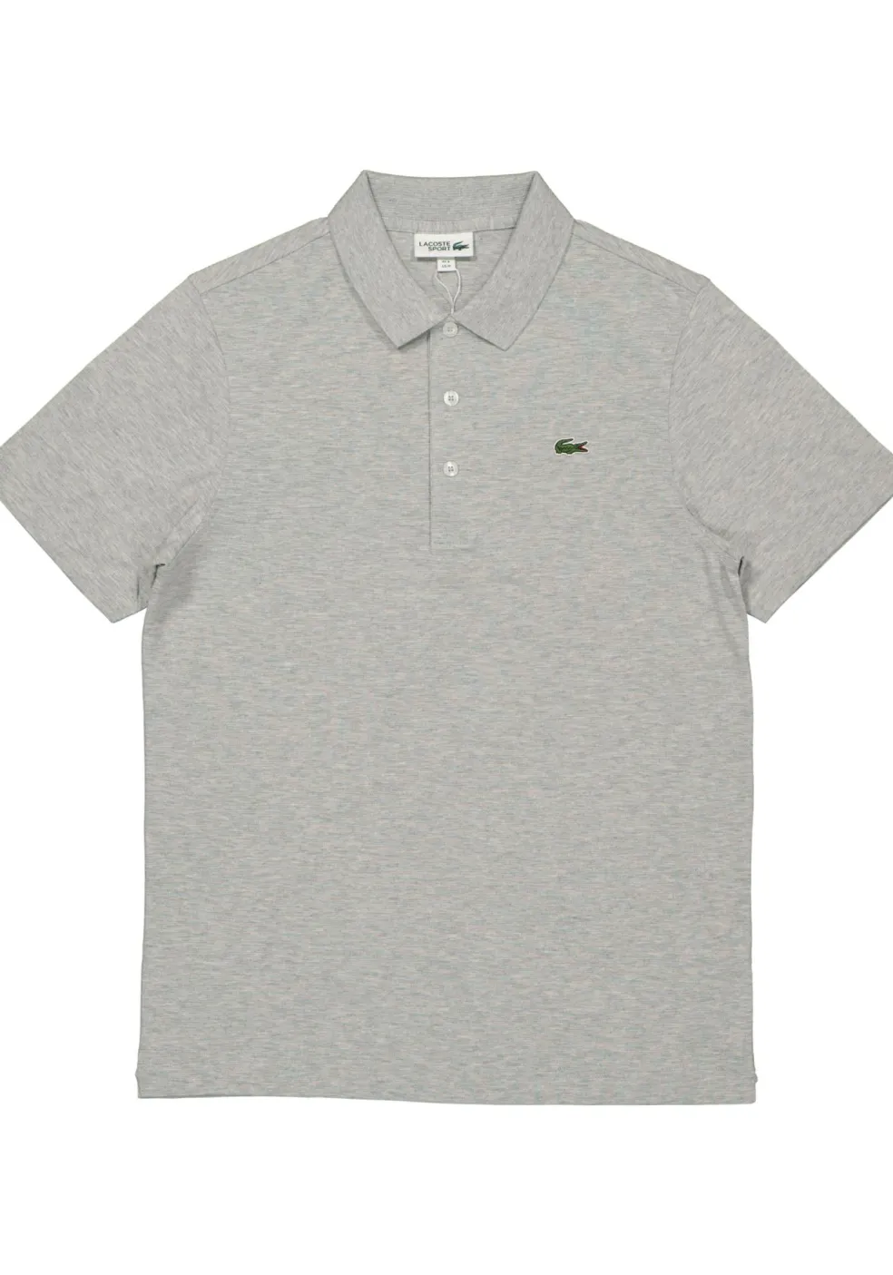 Lacoste Sport polo regular fit stretch, zilvergrijs melange