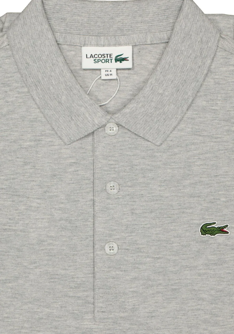 Lacoste Sport polo regular fit stretch, zilvergrijs melange