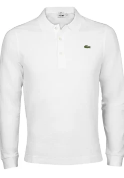 Lacoste Sport slim fit polo, poloshirt lange mouw, wit