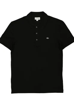 Lacoste stretch slim fit polo, heren polo extra getailleerd, zwart