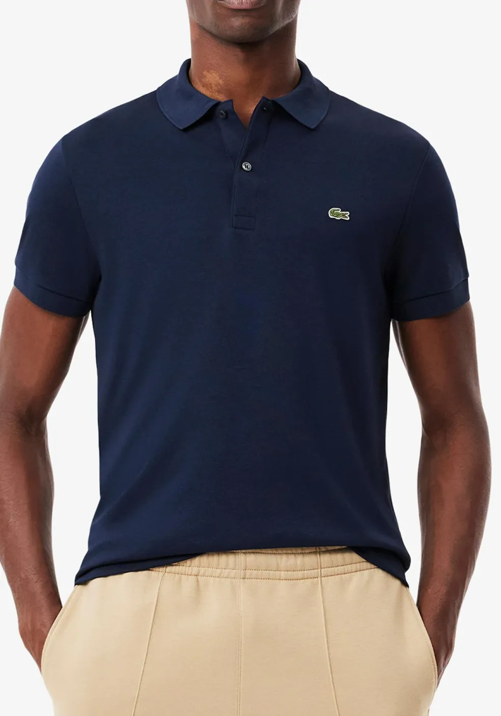 Lacoste Ultra Soft Polo Regular Fit, navy blauw