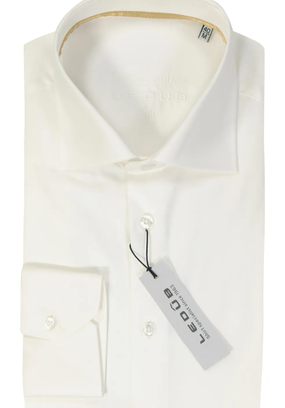 Ledub modern fit overhemd, beige twill