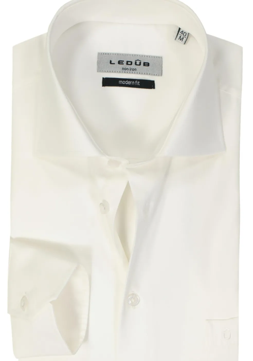 Ledub modern fit overhemd, beige twill