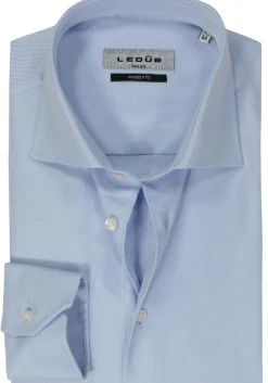 Ledub modern fit overhemd, lichtblauw twill
