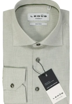 Ledub modern fit overhemd, popeline, lichtgroen