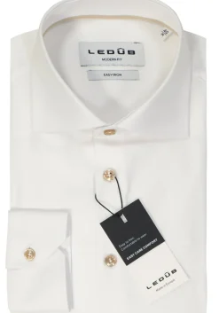 Ledub modern fit overhemd, popeline, wit