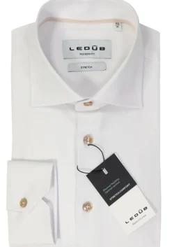 Ledub modern fit overhemd, popeline, wit