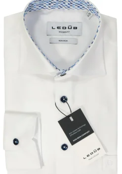 Ledub modern fit overhemd, popeline, wit