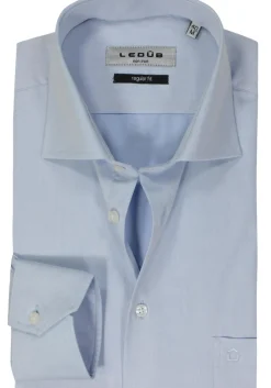 Ledub regular fit overhemd, lichtblauw twill