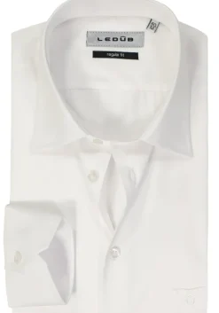 Ledub regular fit overhemd, wit