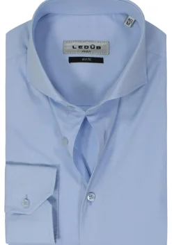 Ledub slim fit overhemd, lichtblauw twill