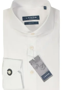Ledub slim fit overhemd, mouwlengte 72 cm, wit