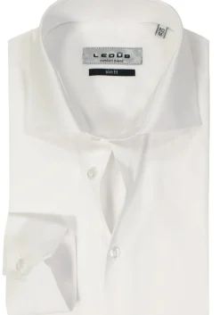 Ledub slim fit overhemd, wit