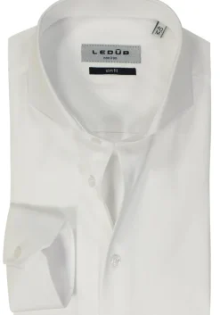 Ledub slim fit overhemd, wit