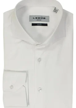 Ledub slim fit overhemd, wit