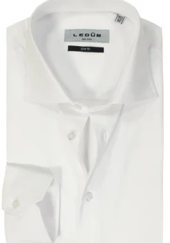 Ledub slim fit overhemd, wit twill