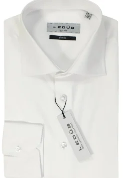 Ledub slim fit overhemd, wit twill
