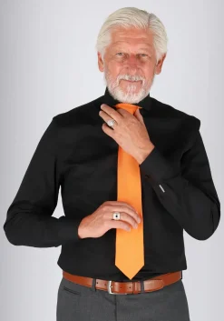 Ledub slim fit overhemd, zwart
