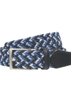 LINDENMANN elastische heren riem, verschillende tinten blauw